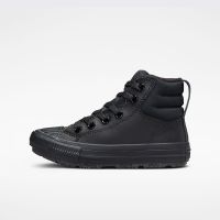 Chuck Taylor All Star Berkshire Boot Leather in Black Black Iron Grey Converse Canada