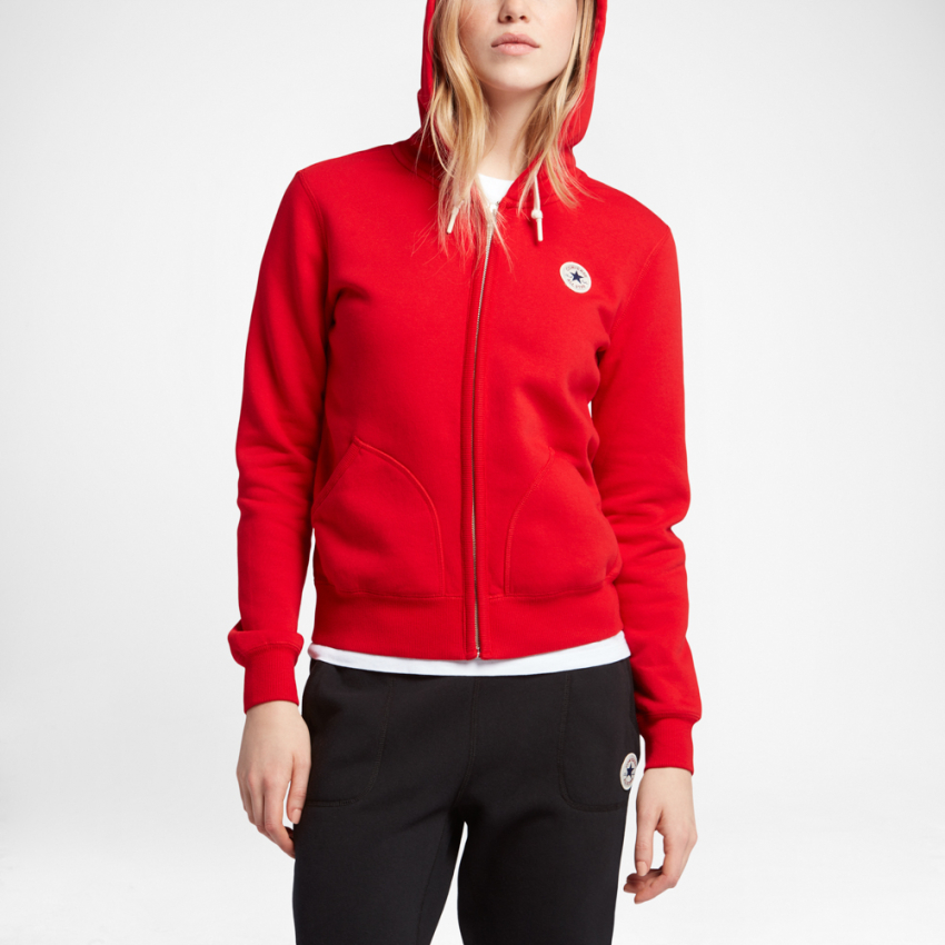 Women s Full Zip Hoodie in Red Converse Canada