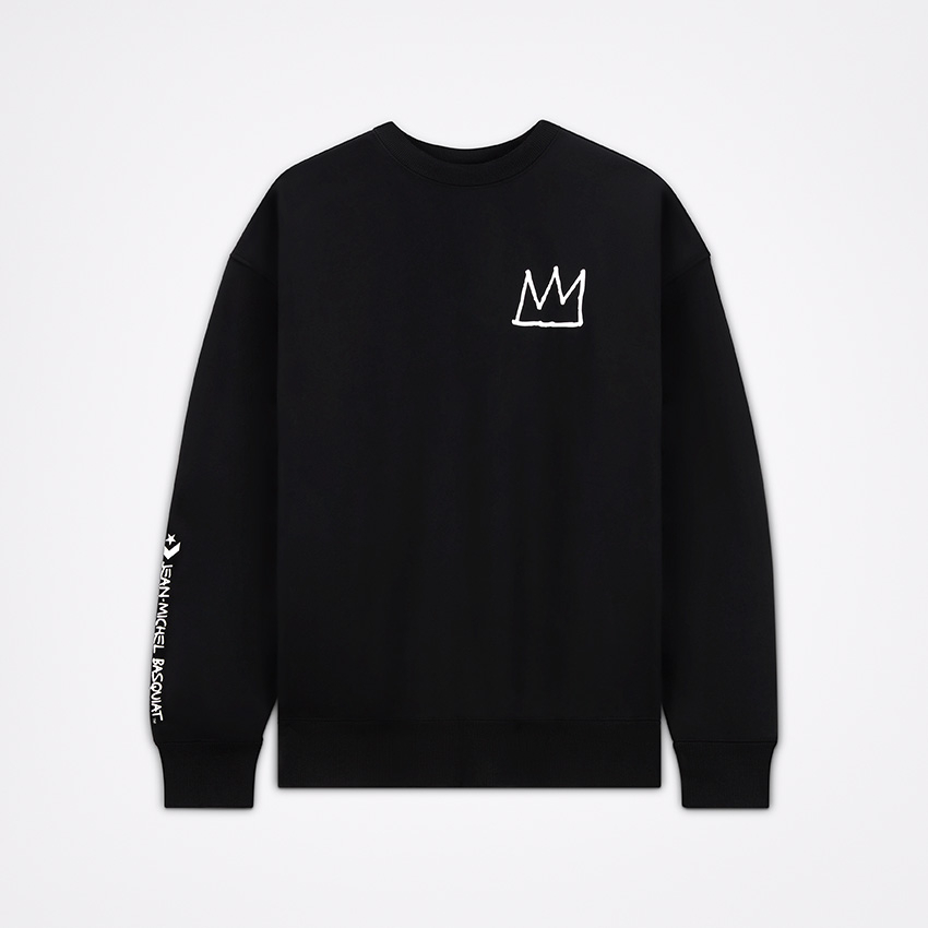 Converse x Basquiat Fleece Pullover Crew in Converse Black Converse Canada