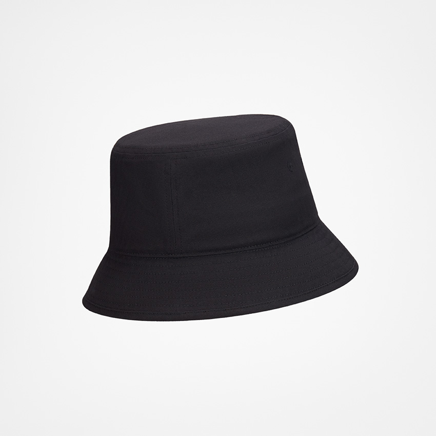 柔らかな質感の in Hat Bucket Herringbone Black Canada Converse - 帽子