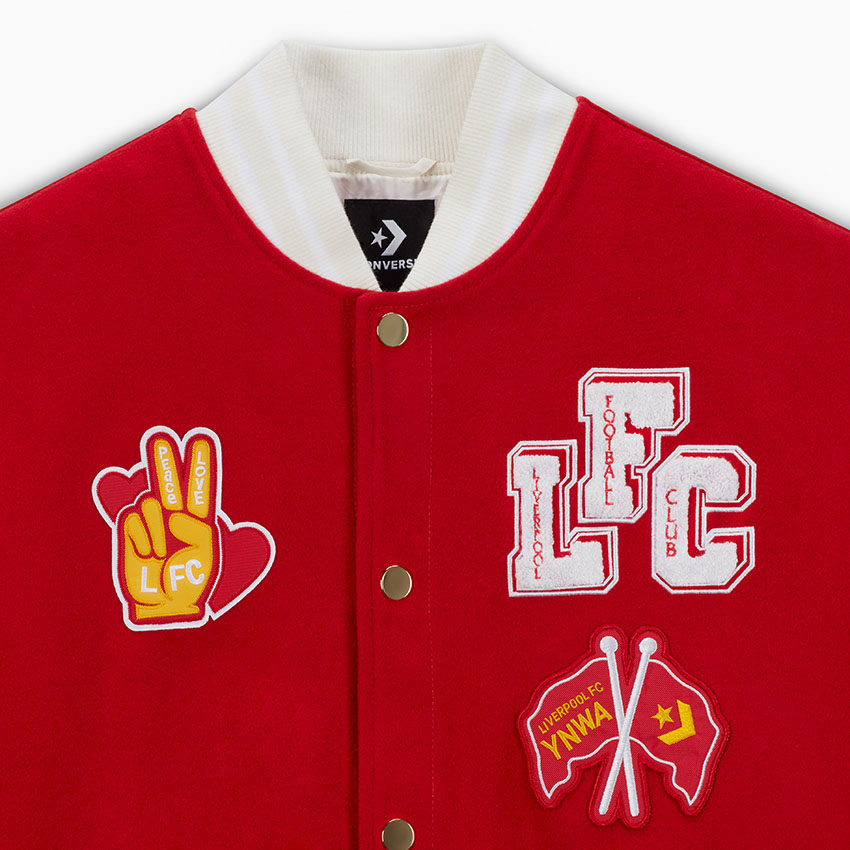 Converse x LFC Woven Varsity Jacket in Tomato Converse Canada