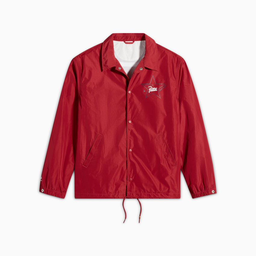 Official Converse Store x Patta Coaches Jacket in Garnet