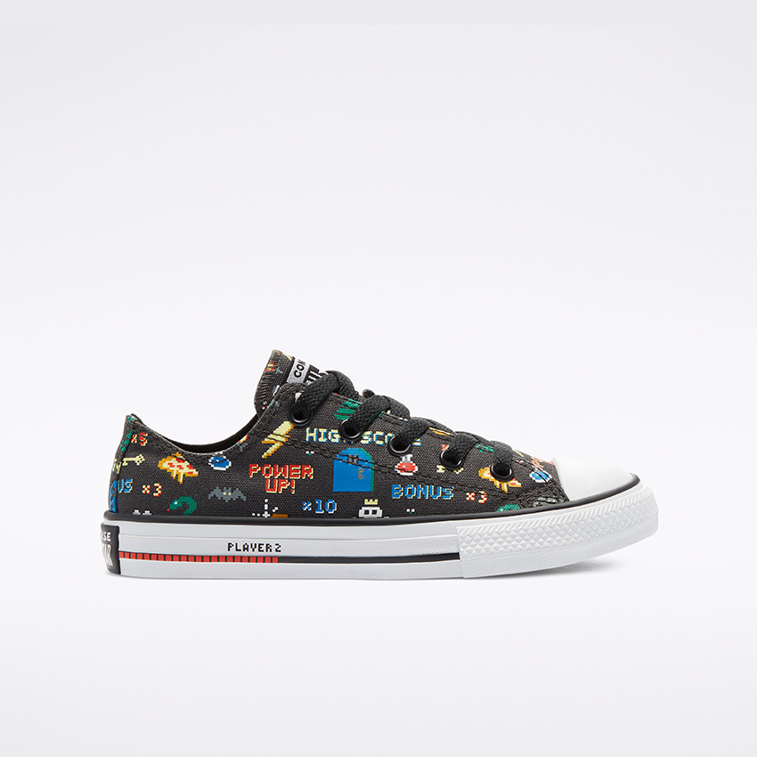 Gamer Chuck Taylor All Star Low Top Little Big Kids in Storm Wind Black White Converse Canada
