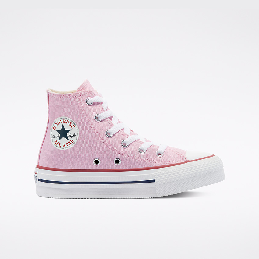 Converse Colour EVA Platform Chuck Taylor All Star High Top Little Big Kids in Pink Glaze White Converse Canada