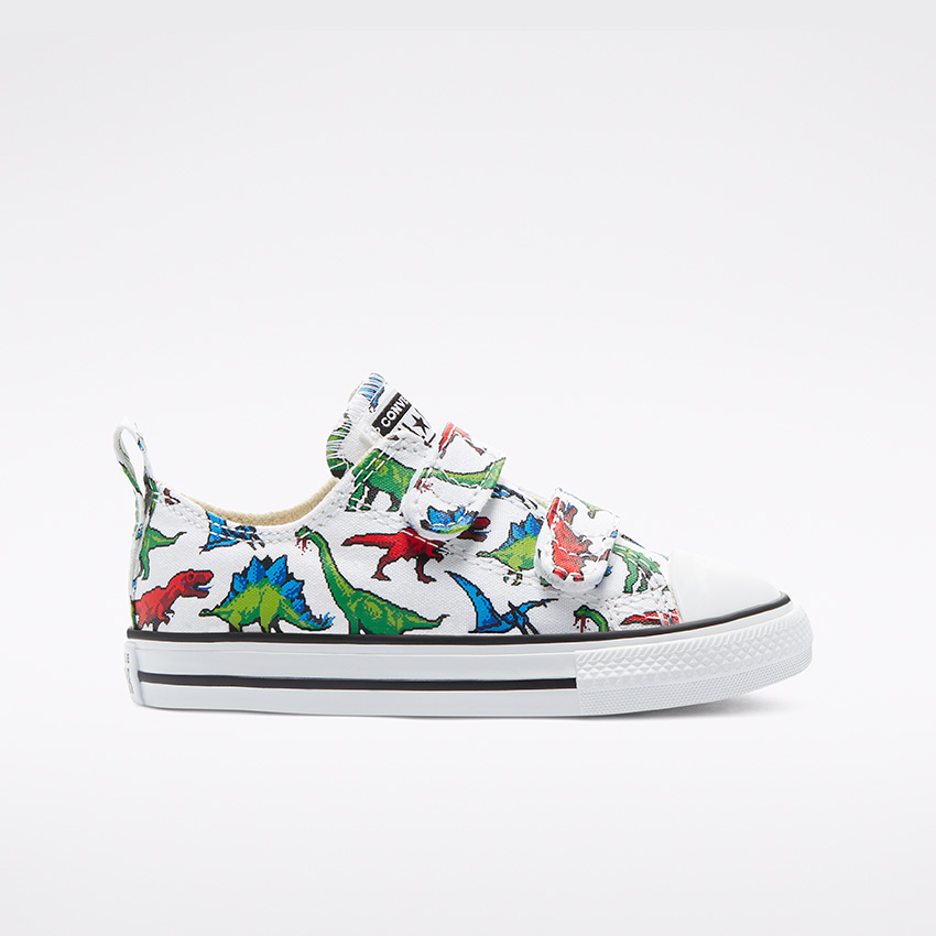8 Bit Easy On Chuck Taylor All Star Low Top Infant Toddler in White Green University Red Converse Canada