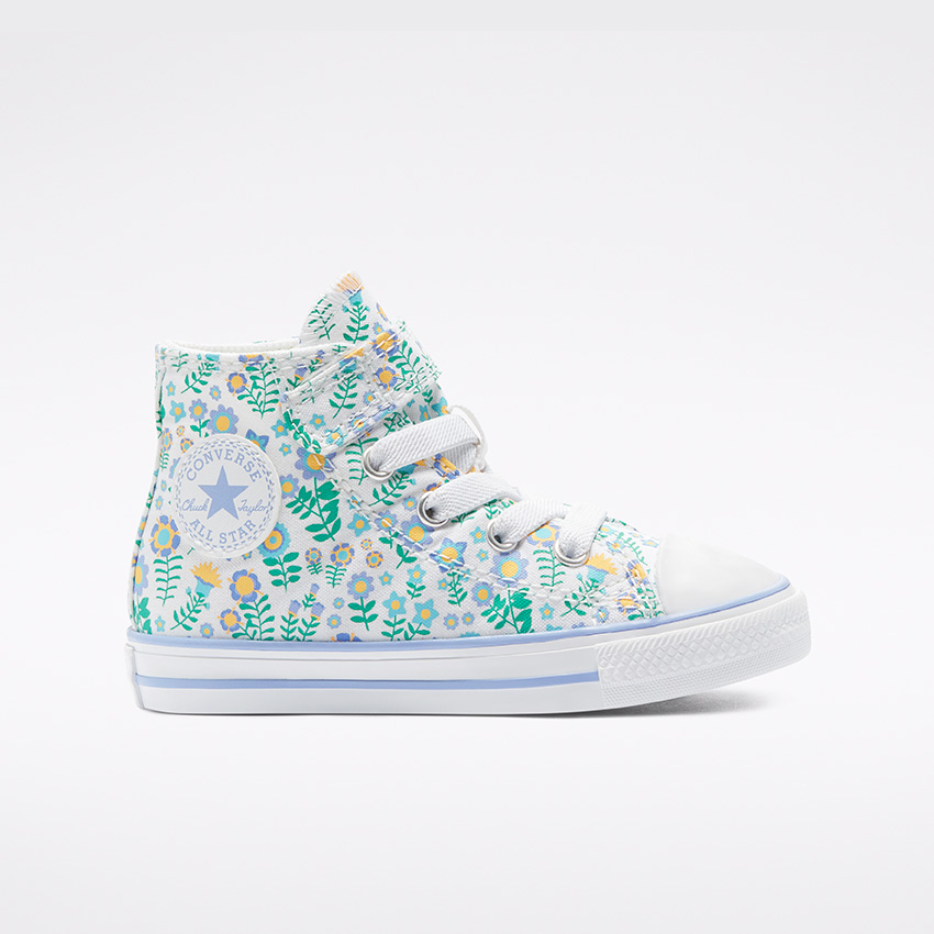 Ditsy Floral Easy On Chuck Taylor All Star 1V High Top Infant Toddler in White Twilight Pulse Converse Canada