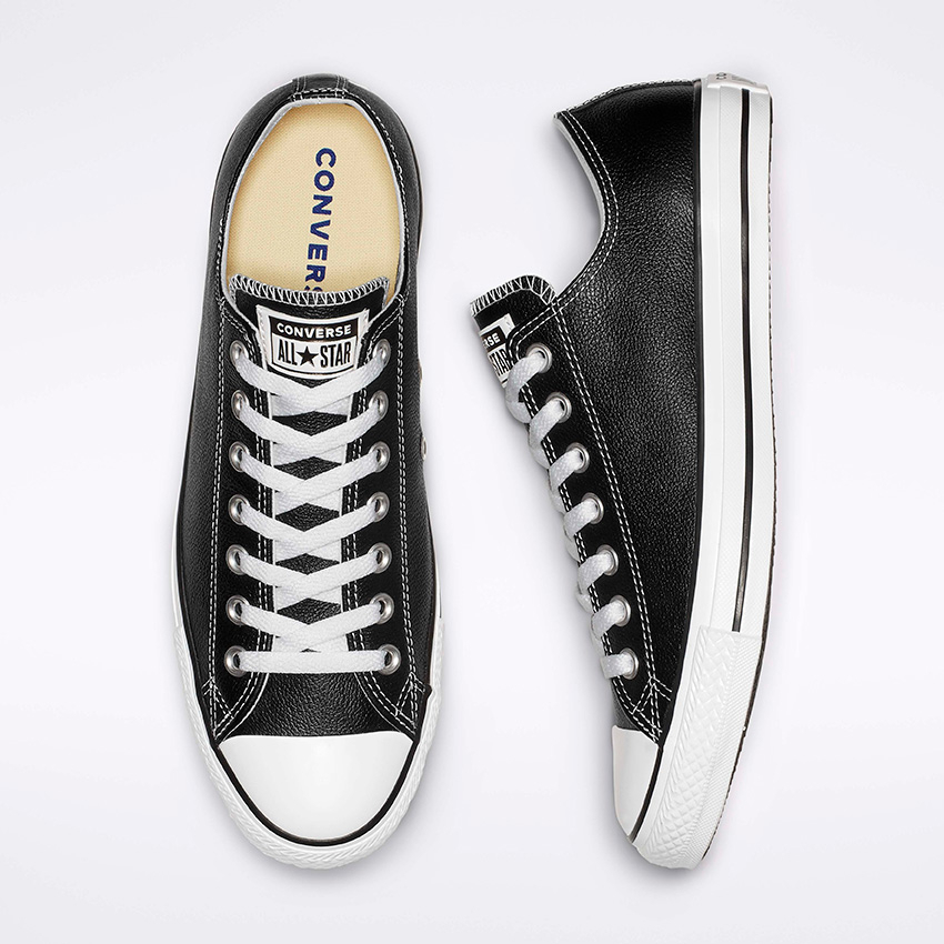 Low top leather shoes top