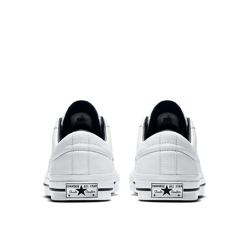 One Star Perforated Leather Low Top in White Converse Canada