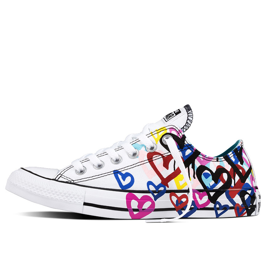 Chuck Taylor All Star Bleeding Love Low Top in White Hyper Magenta Black Converse Canada