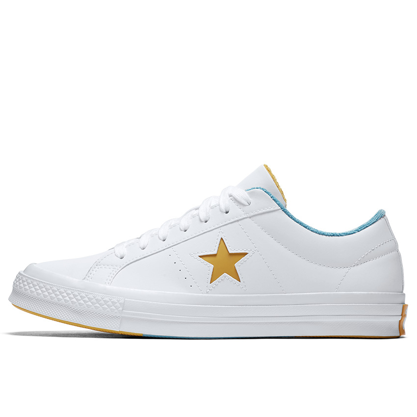One Star Grand Slam Low Top in White Mineral Yellow Shoreline Blue Converse Canada