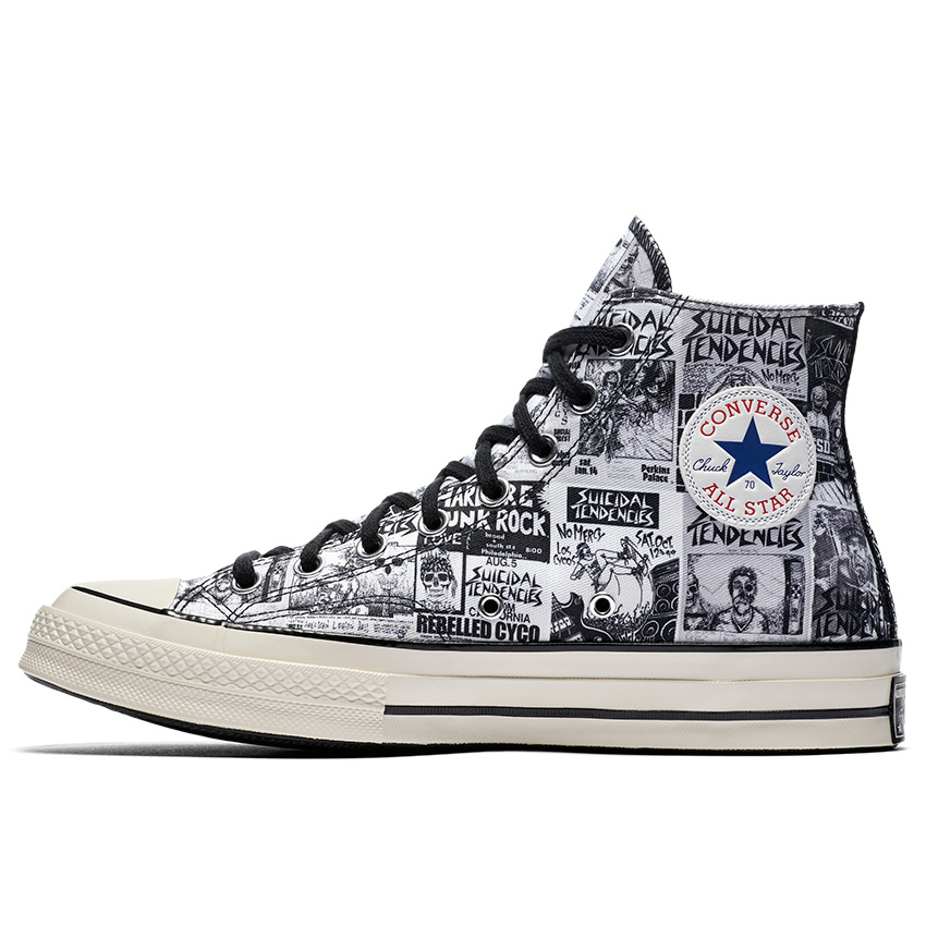 Converse x Suicidal Tendencies Chuck 70 High Top in Black Egret White Converse Canada