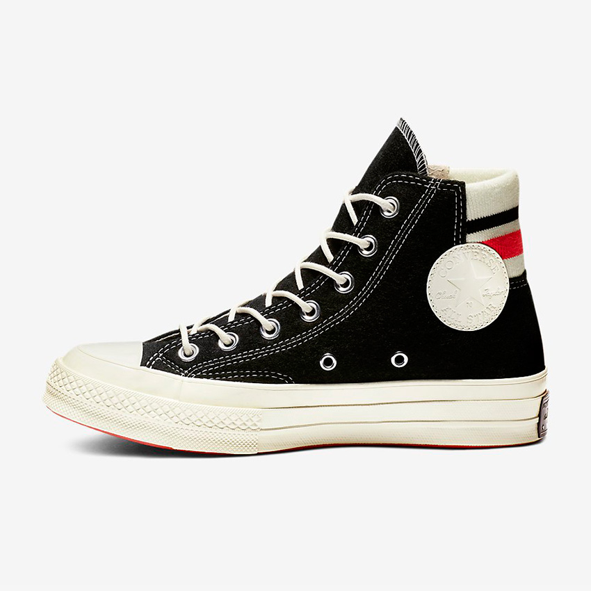 Striped converse high top top