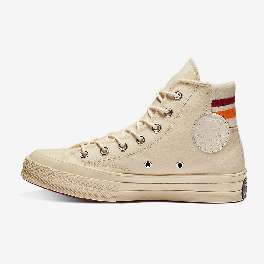 Chuck 70 Retro Stripe High Top in Egret Rhubarb Orange Rind Converse Canada
