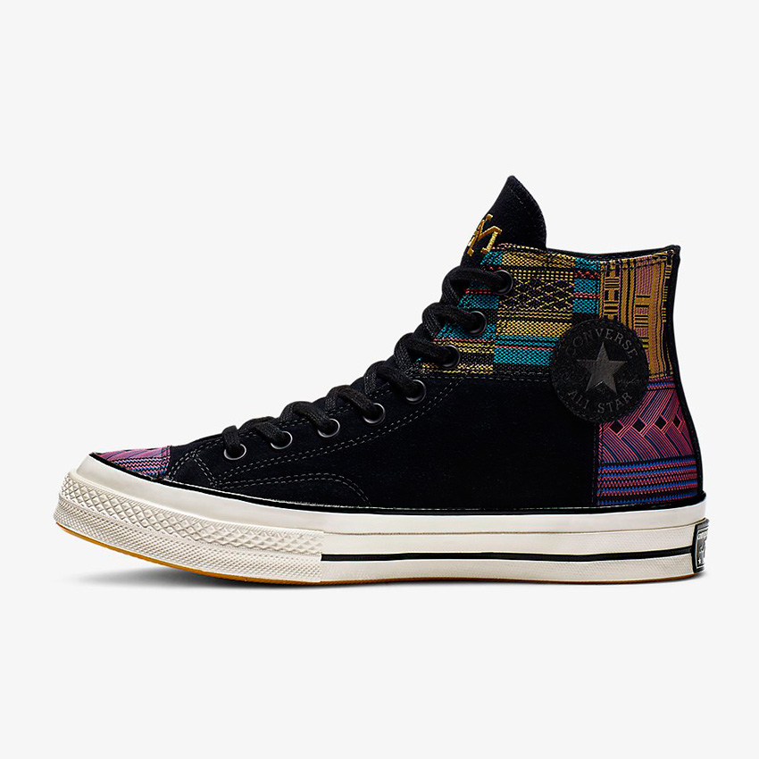 Chuck 70 BHM Patchwork High Top in Black Egret Yellow Converse Canada