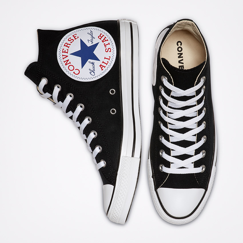 Converse Chuck Taylor All Star Oversized Logo High Top in Black White Black Converse Canada