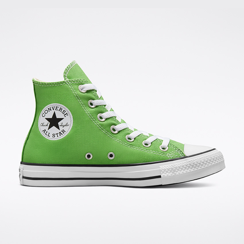 Lime green chuck taylors shop