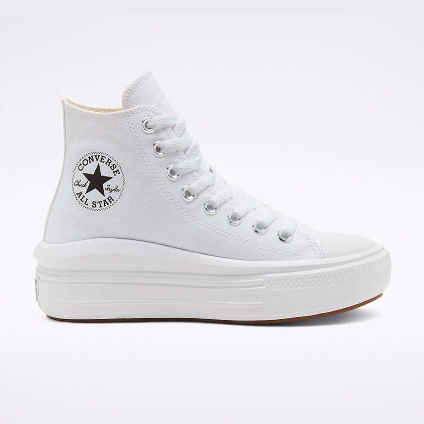 Pure white converse high tops discount