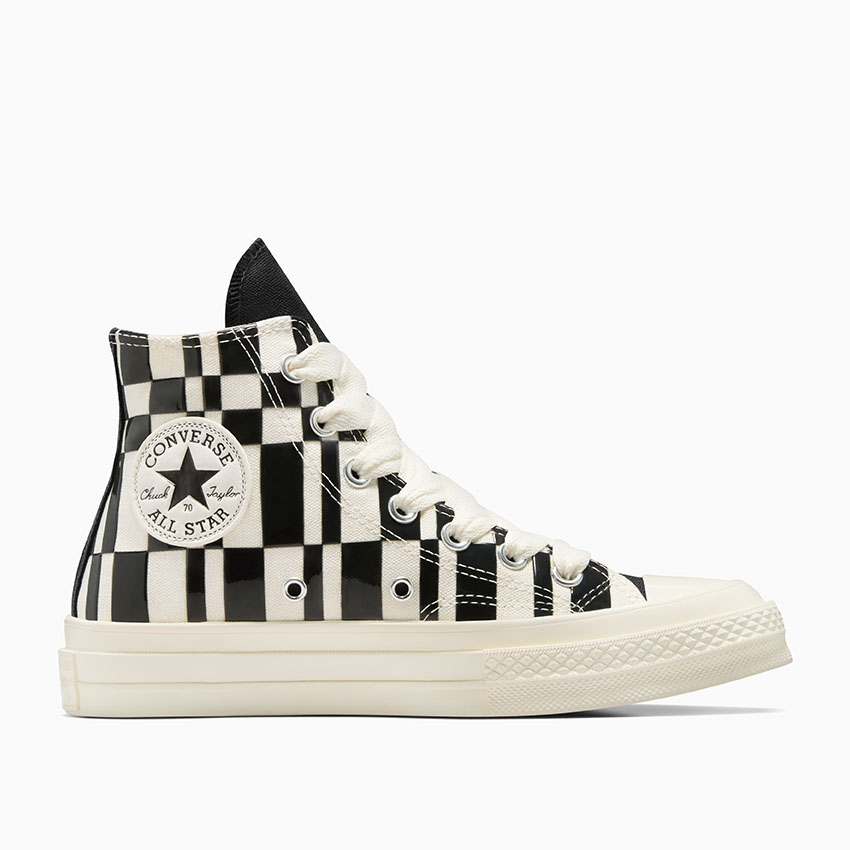 Half black half white converse shoes on sale