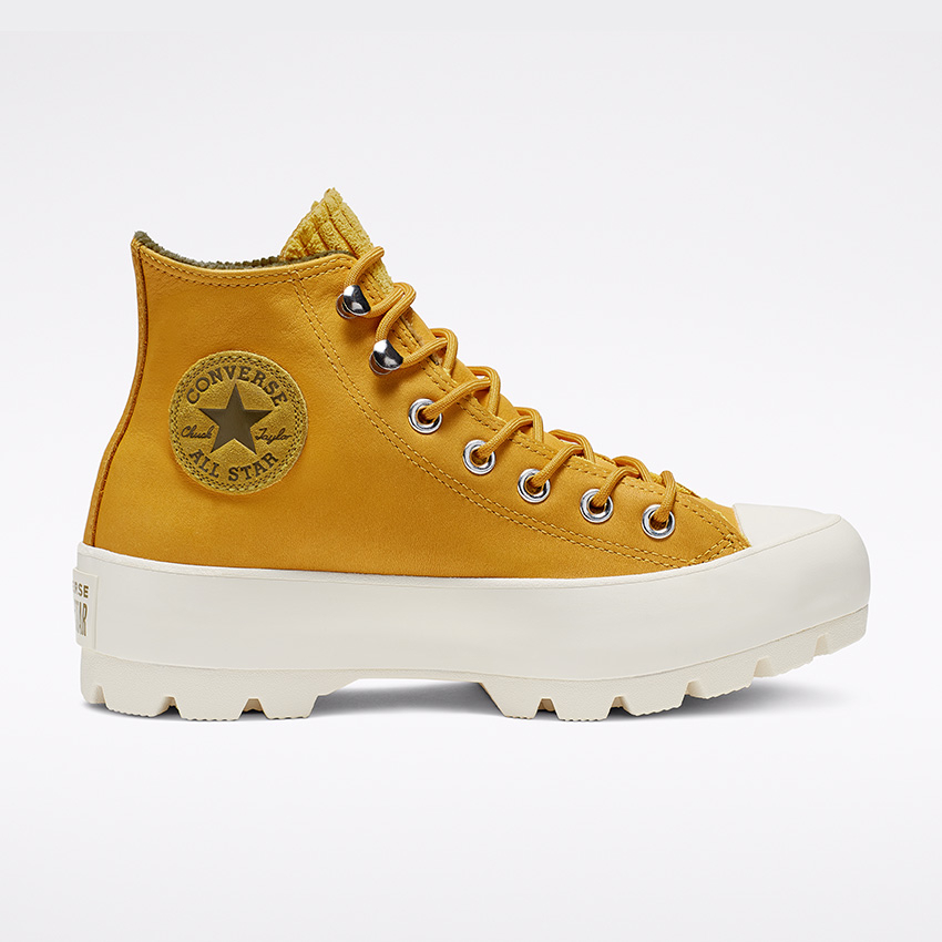 Gold converse boots on sale