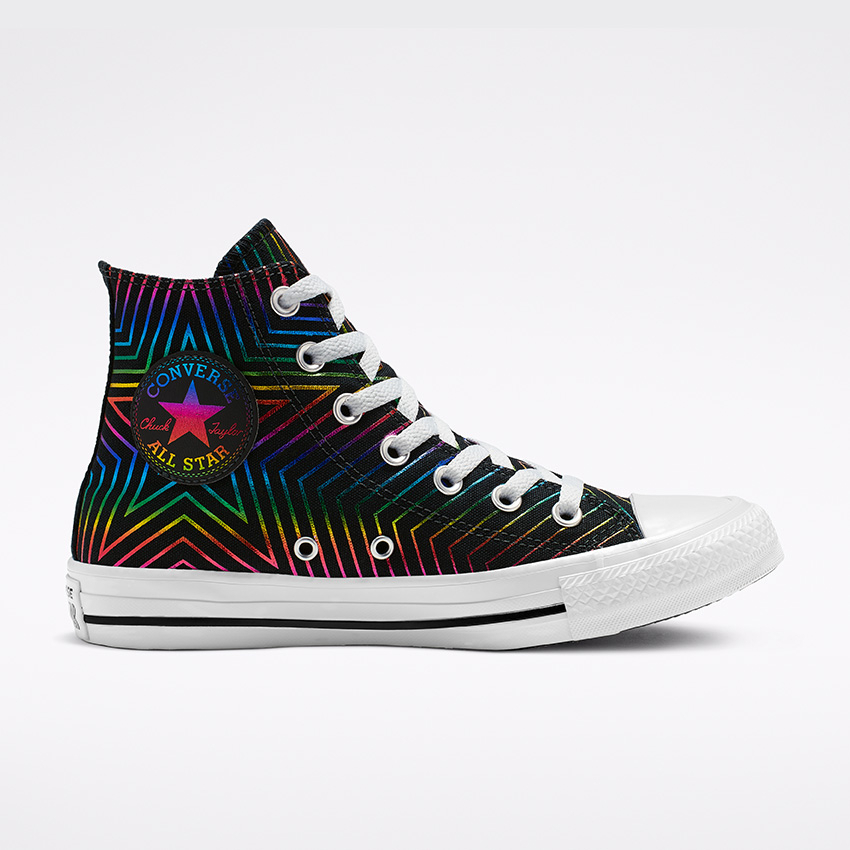 Chuck Taylor All Star Exploding Star High Top in Black White White Converse Canada