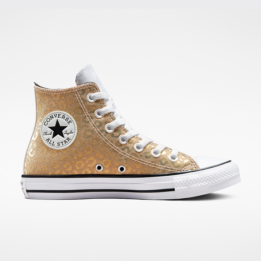 Authentic Glam Chuck Taylor All Star High Top in Saturn Gold White White Converse Canada