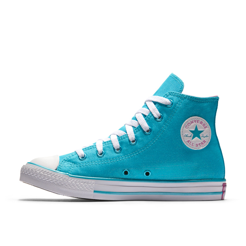 Teal converse kids top