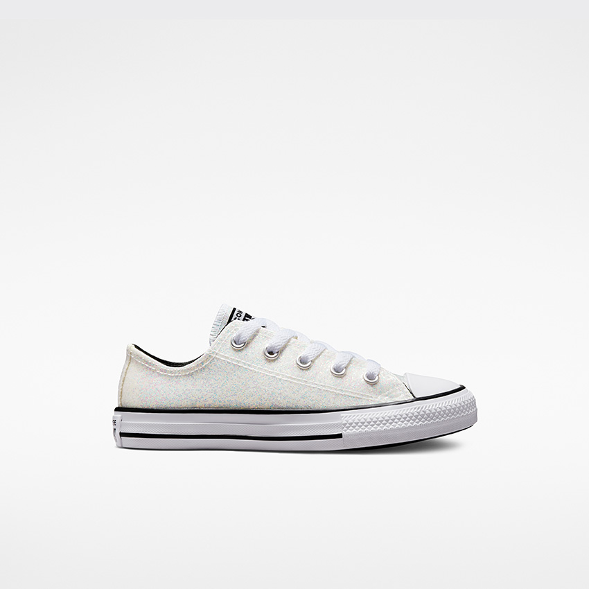 Winter Glitter Chuck Taylor All Star Low Top Little Big Kids in Silver Black White Converse Canada