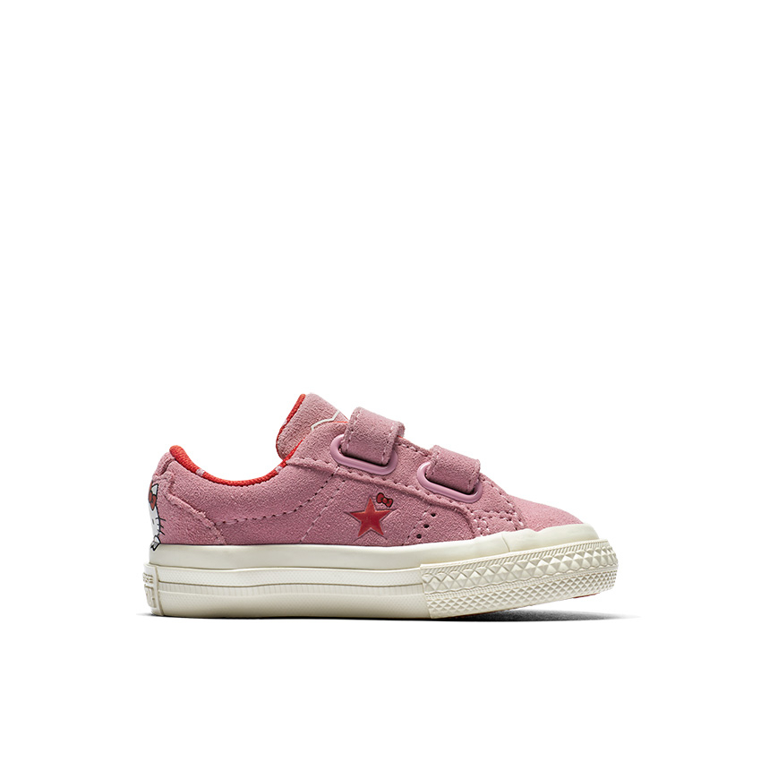 Converse x Hello Kitty One Star 2V Low Top Infant Toddler in Prism Pink Fiery Red Egret Converse Canada