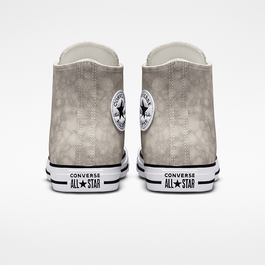 Light grey leather converse online