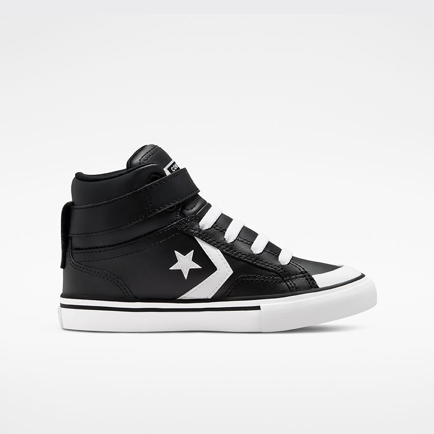 Converse Boys Pro Blaze High Top Sneaker in Black White Size 11 Medium