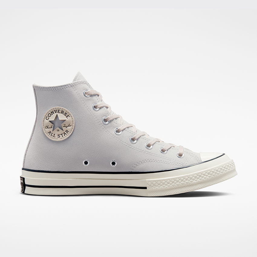 Grey suede converse high tops with rose gold online