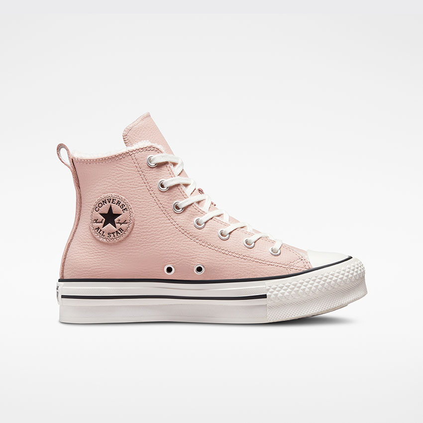 Leather high top platform converse online