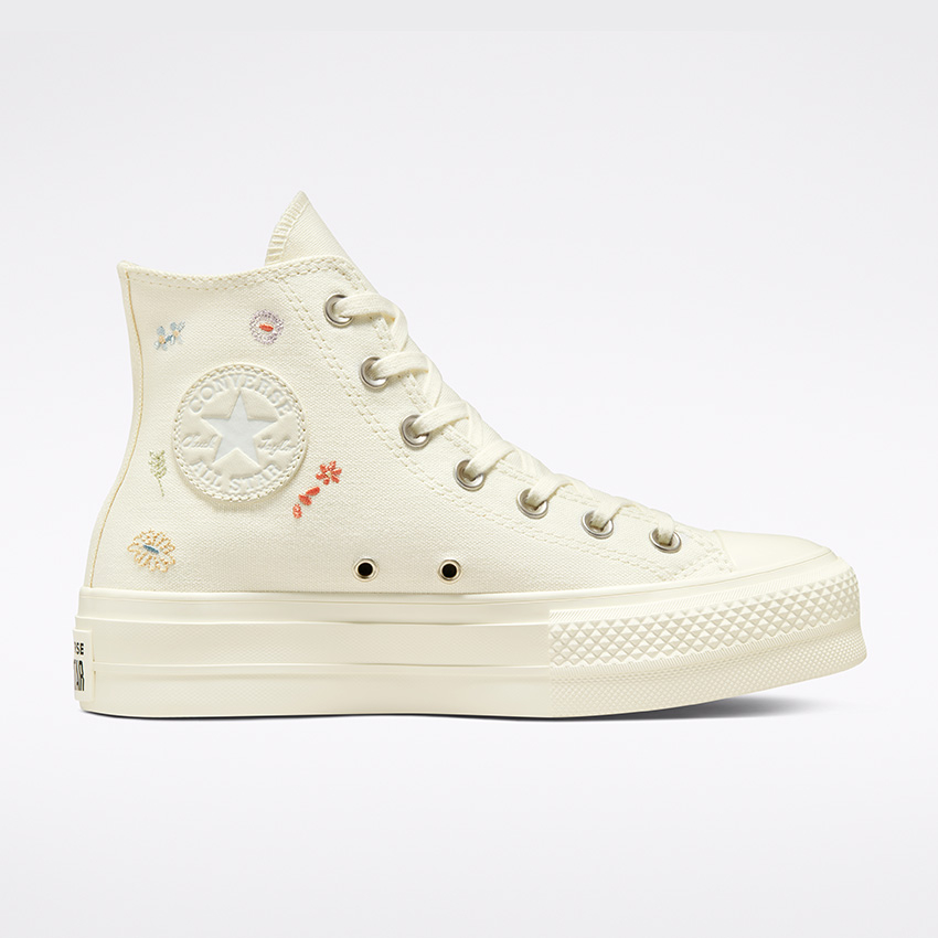 White embroidered converse cheap