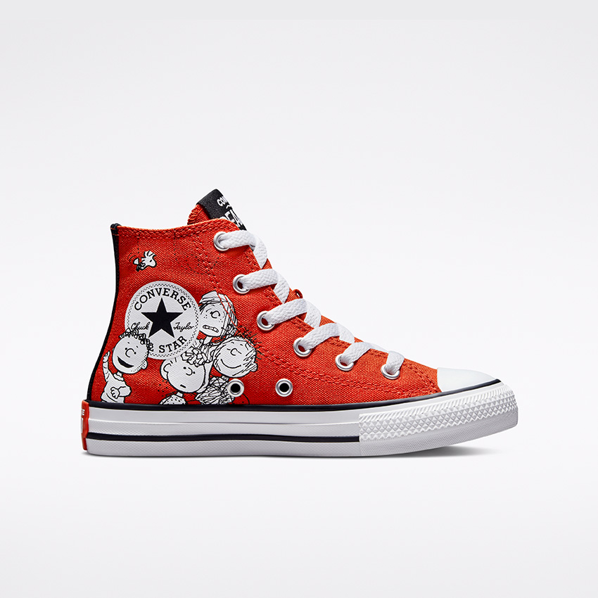 Childrens red high top converse online