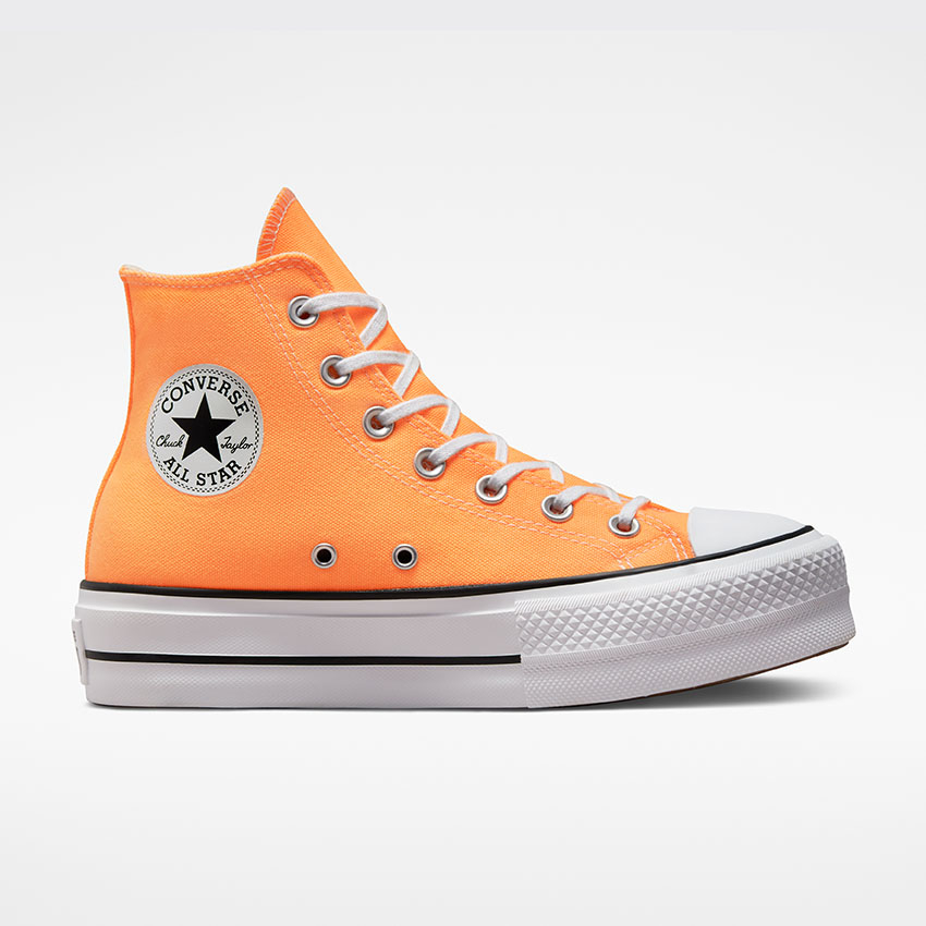 Chuck Taylor All Star Lift Platform Seasonal Colour in Peach Beam Black White Converse Canada