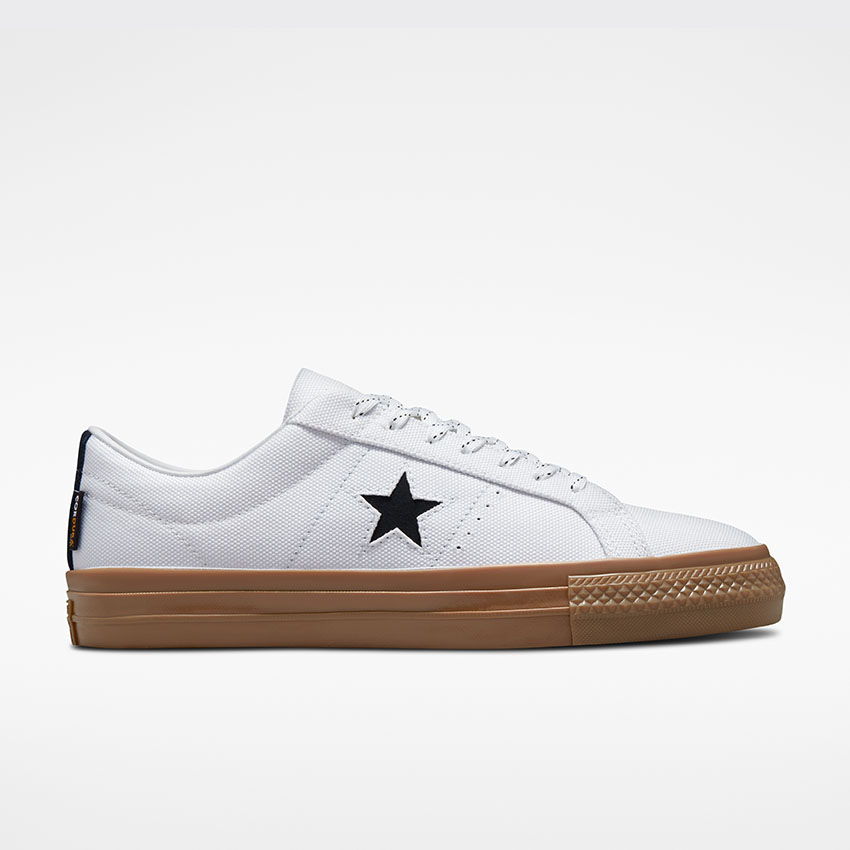 One Star Pro Cordura Canvas in White Black Dark Gum Converse Canada