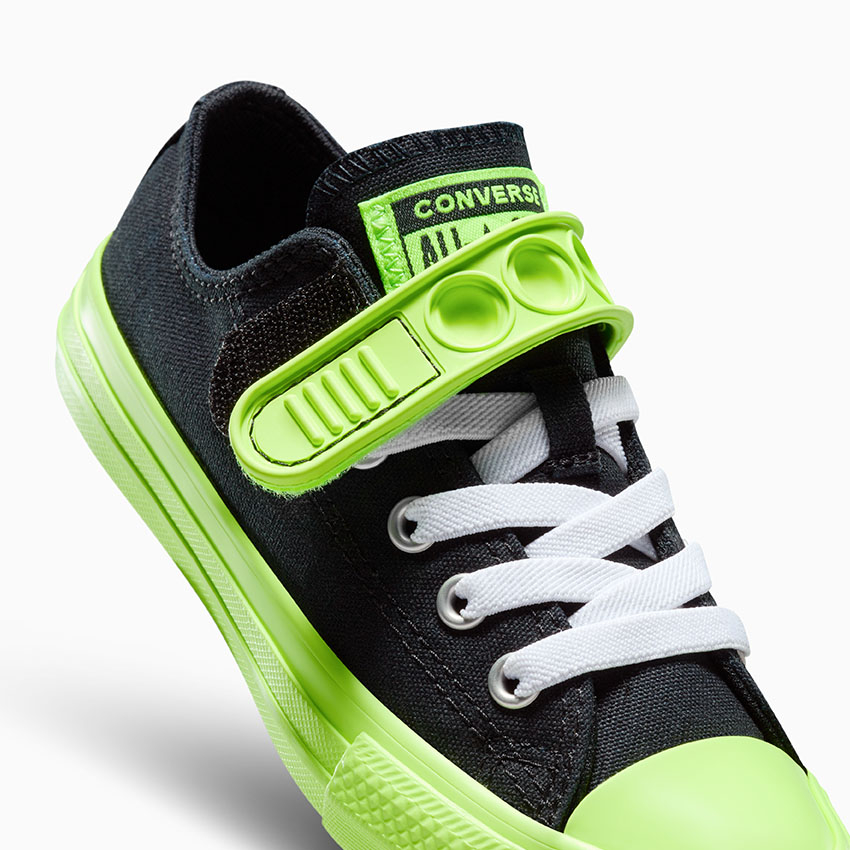 Chuck Taylor All Star Bubble Strap Easy On Hyper Brights in Black Slime Light White Converse Canada