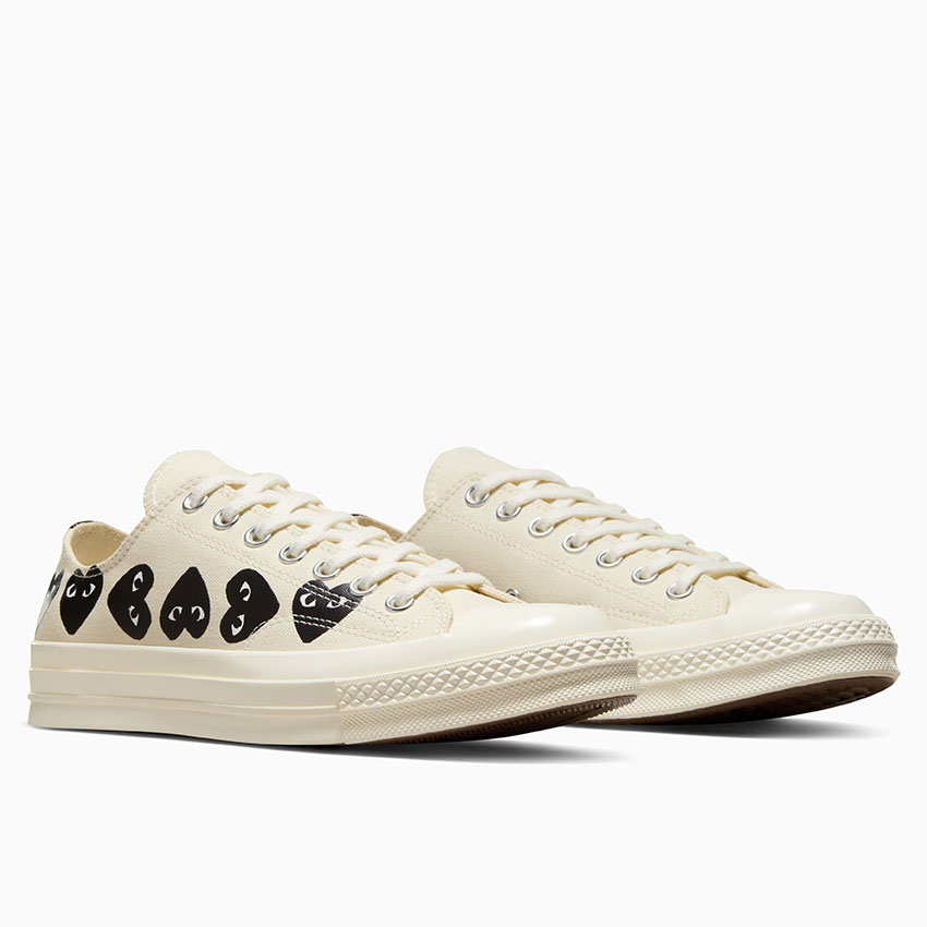 Converse x Comme des Garcons PLAY Chuck 70 Multi Heart in Milk Black Egret Converse Canada