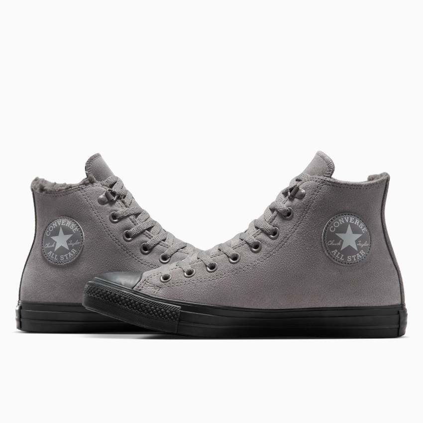 Grey suede high top sneakers on sale