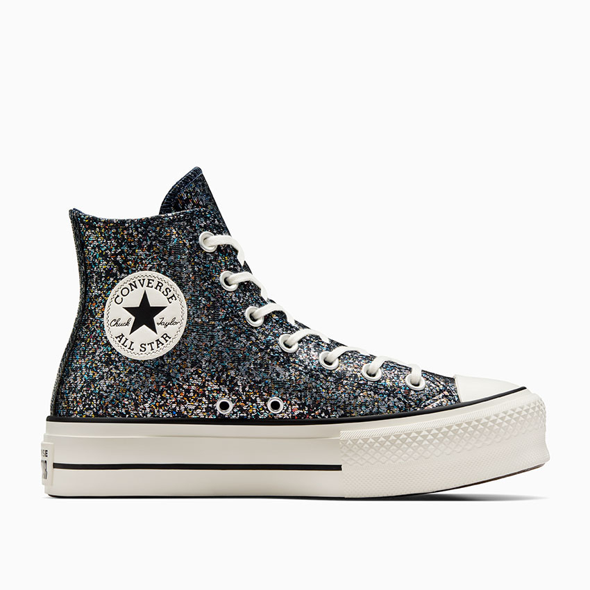Chuck Taylor All Star Lift Platform Glitter in Into The Void Egret Black Converse Canada