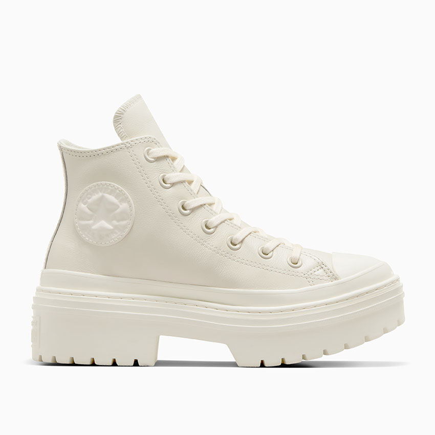 Chuck Taylor All Star Lugged Heel Leather Platform in Egret Egret Egret Converse Canada