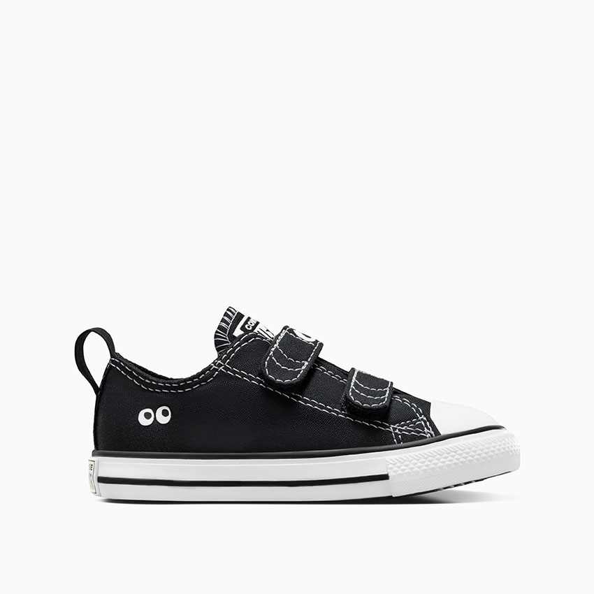 Converse Toddler s Chuck Taylor All Star Eyes Easy On Sneakers in Black White Size Toddler 5 Canvas