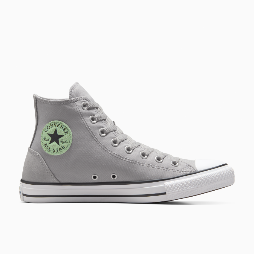 Official Converse Store Chuck Taylor All Star Polyester Suede in Grey Area Sour Glow White