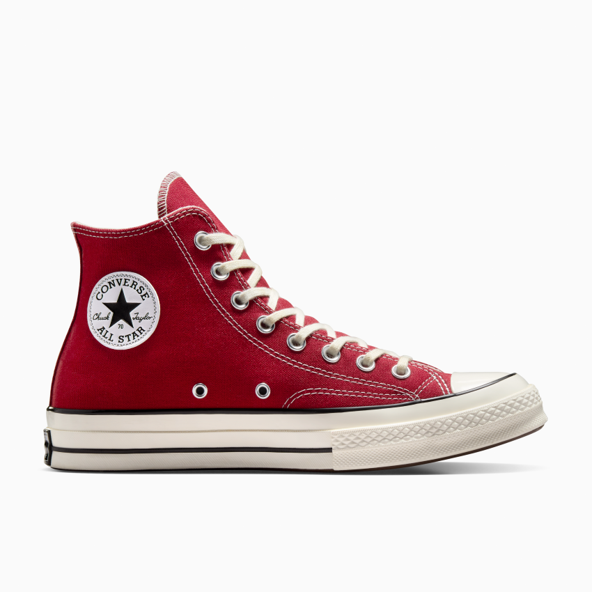 Converse Chuck 70 High Top in Park Red Egret Black