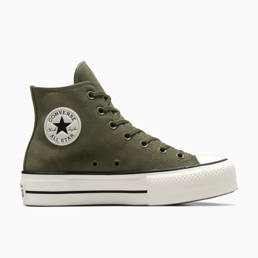 Chuck Taylor All Star Lift Platform Colourful Suede in Utility Egret Black Converse Canada