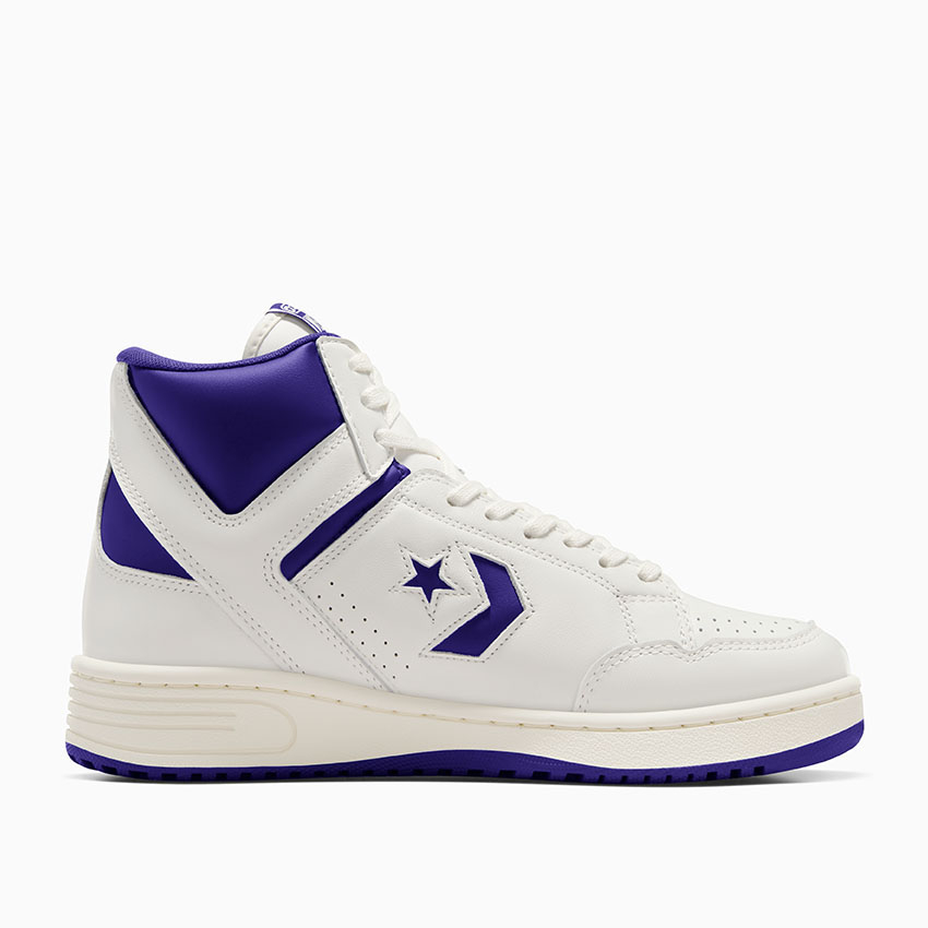 Purple and white converse cheap
