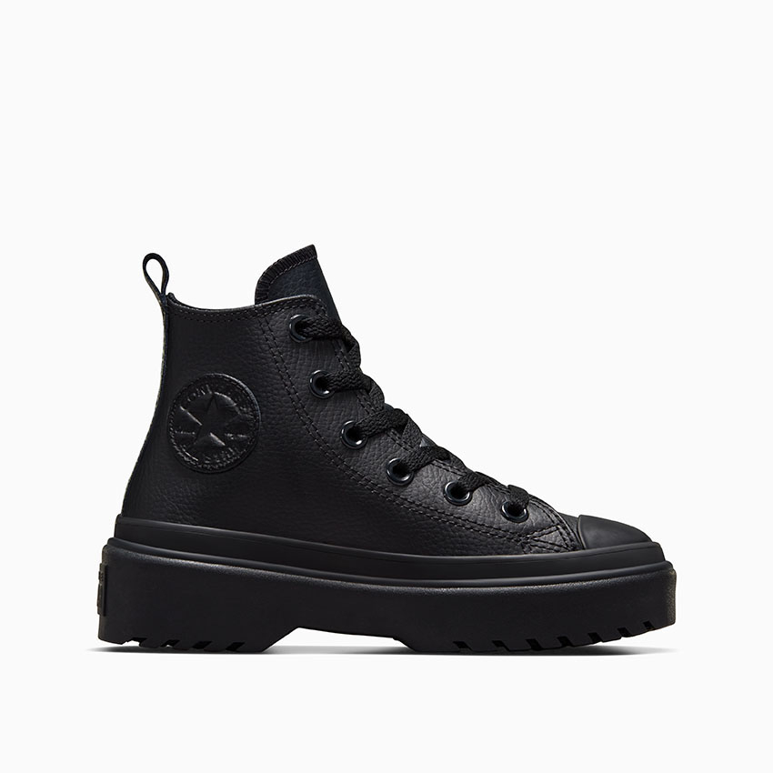 Converse cuir noir semelle blanche best sale