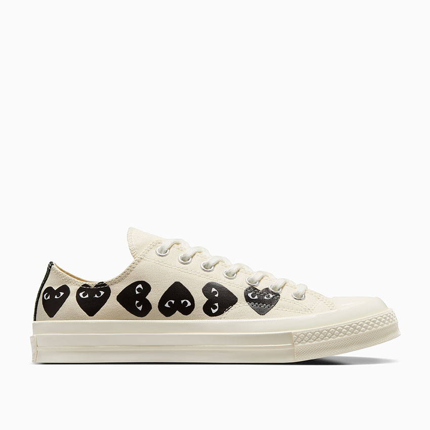 Converse x Comme des Garcons PLAY Chuck 70 Multi Heart in Milk Black Egret Converse Canada