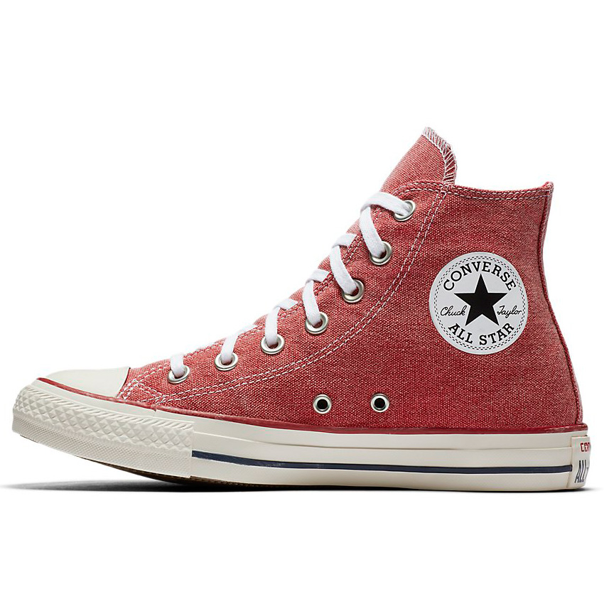Chuck Taylor All Star Stone Wash High Top in Enamel Red Enamel Red White Converse Canada