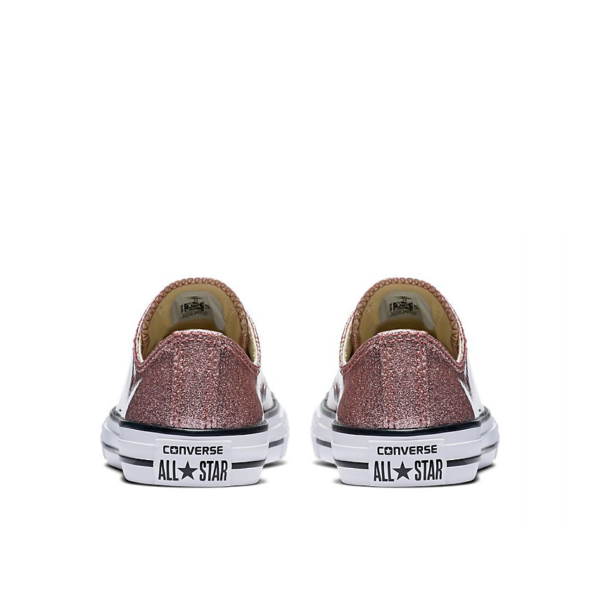Chuck Taylor All Star Glitter Low Top Little Big Kids in Rose Gold Natural White Converse Canada